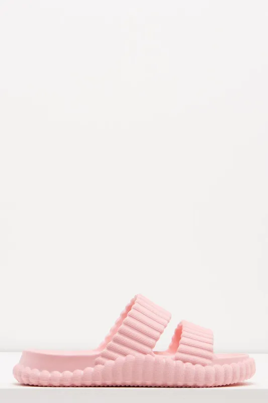 Crinkle Slides Pink sold by Ackermas