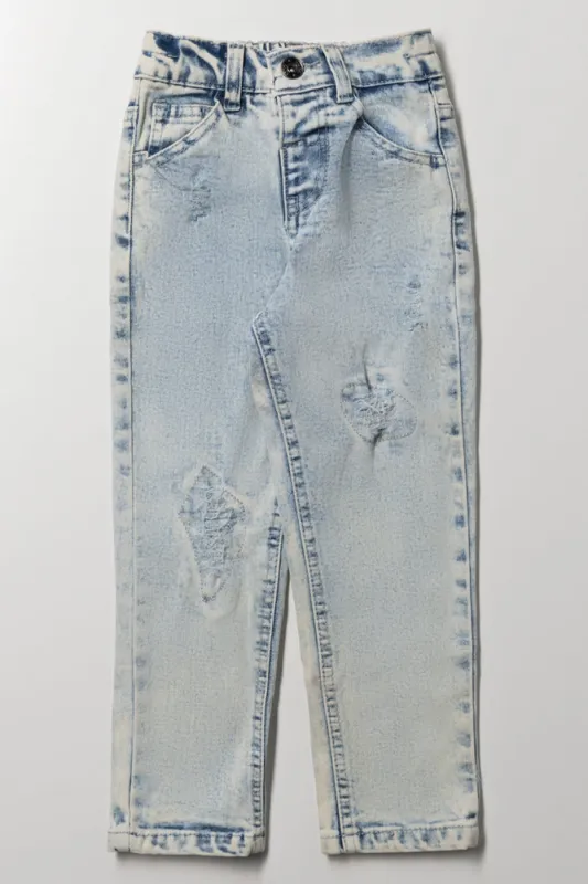 Skinny Denim Jeans Light Blue sold by Ackermas