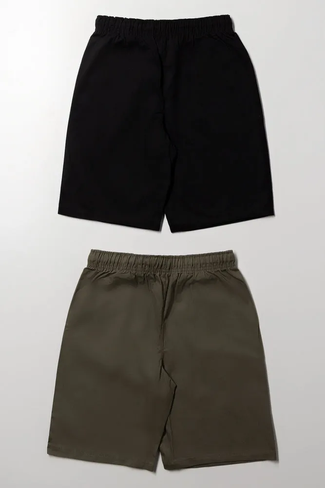 2 Pack Shorts Black And Dark Green sold by Ackermas product image thumbnail 3