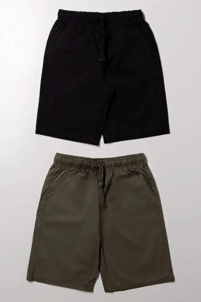 2 Pack Shorts Black And Dark Green sold by Ackermas