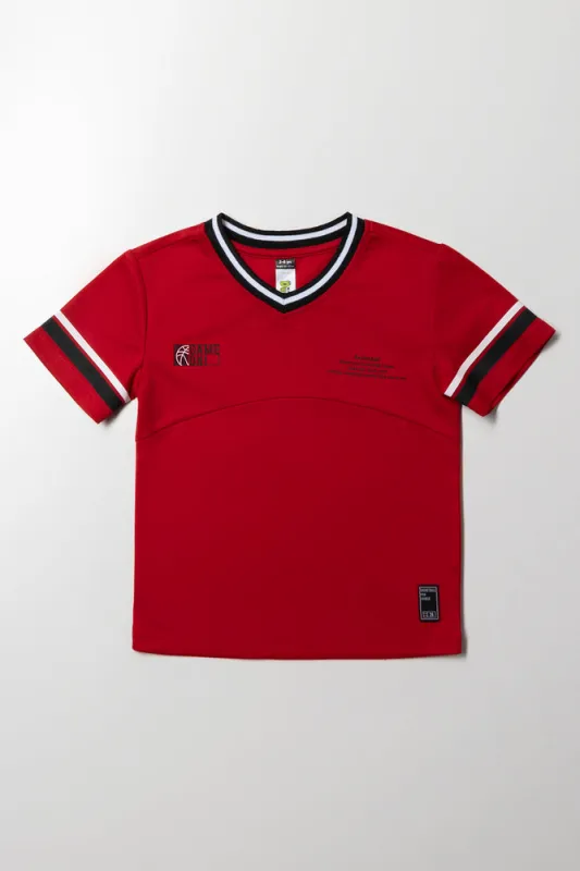 Sporty Pullover Top Red sold by Ackermas