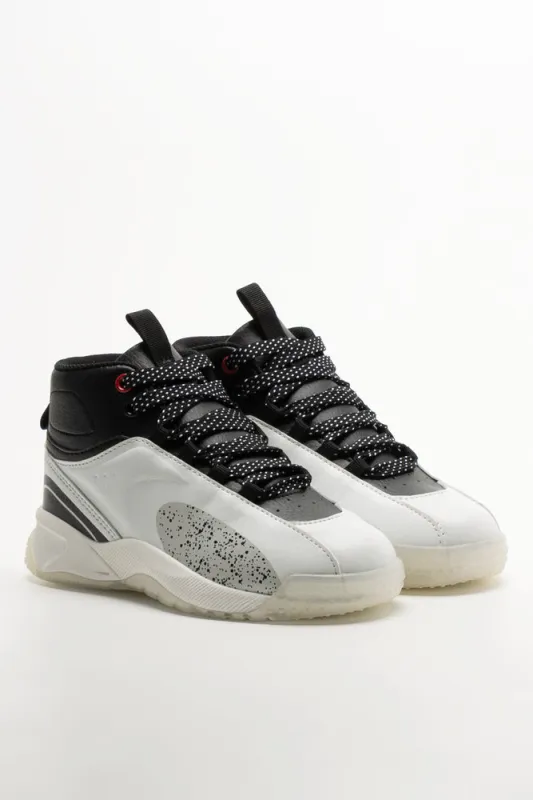 Basketball High Top Sneaker White sold by Ackermas