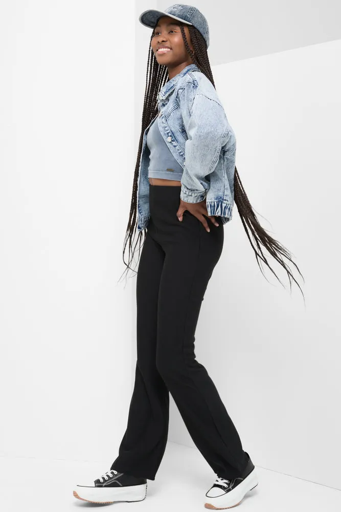 Flare Rib Leggings Black sold by Ackermas product image thumbnail 2