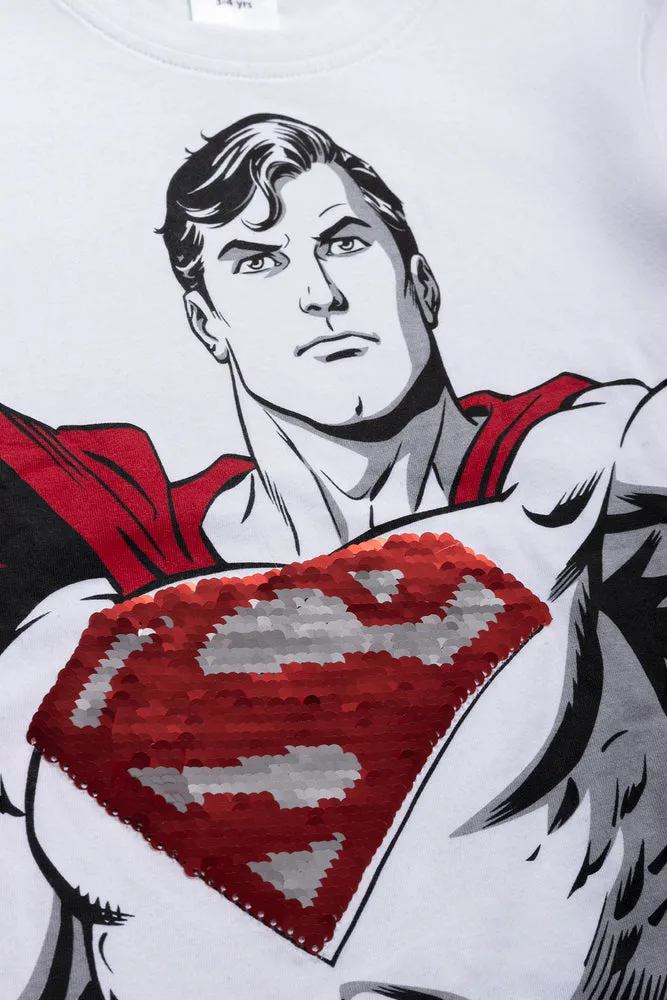 Superman T-Shirt White sold by Ackermas product image thumbnail 2