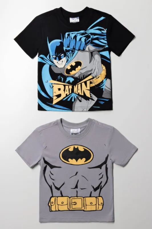 Batman 2 Pack T-Shirts Black And Grey sold by Ackermas
