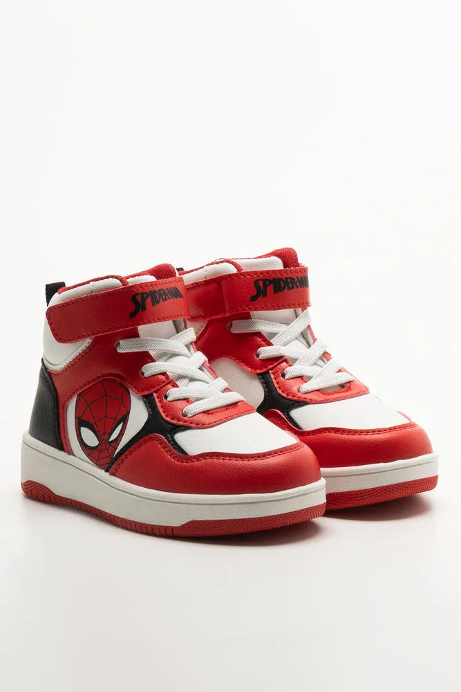 Spider-Man High Top Sneakers Red sold by Ackermas