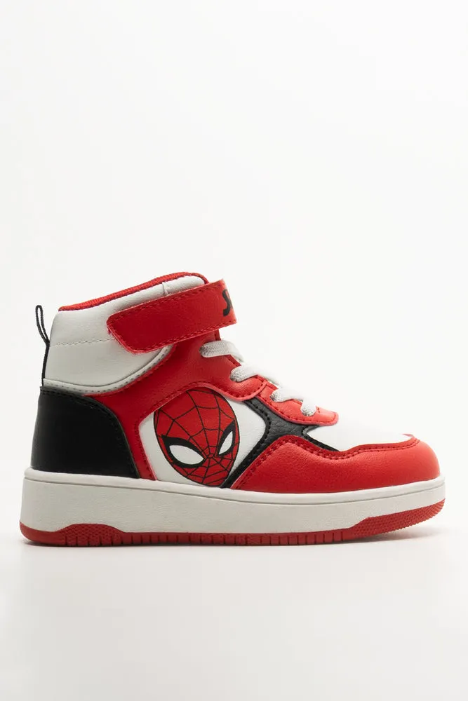 Spider-Man High Top Sneakers Red sold by Ackermas product image thumbnail 2