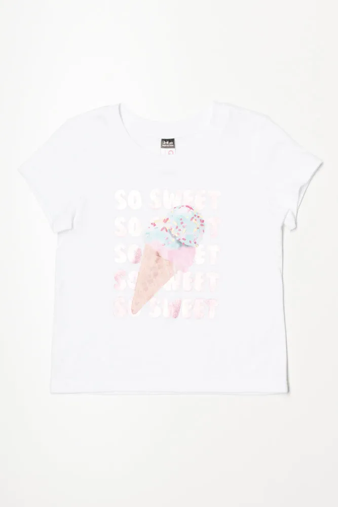 Ice Cream T-Shirt White sold by Ackermas