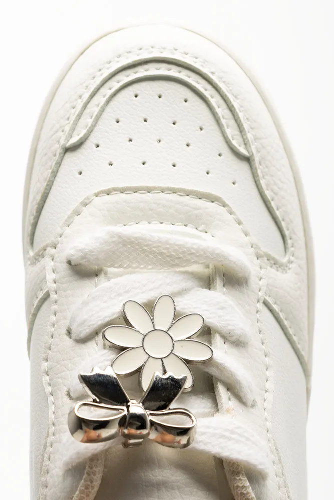 Flower Charm Sneakers White sold by Ackermas product image thumbnail 5