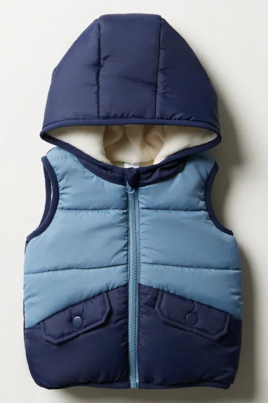 Sleeveless Hooded Jacket Blue sold by Ackermas