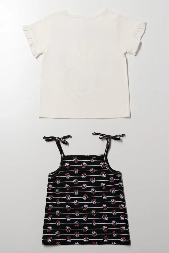 Minnie Mouse 2 Pack T-Shirts Black sold by Ackermas product image thumbnail 3