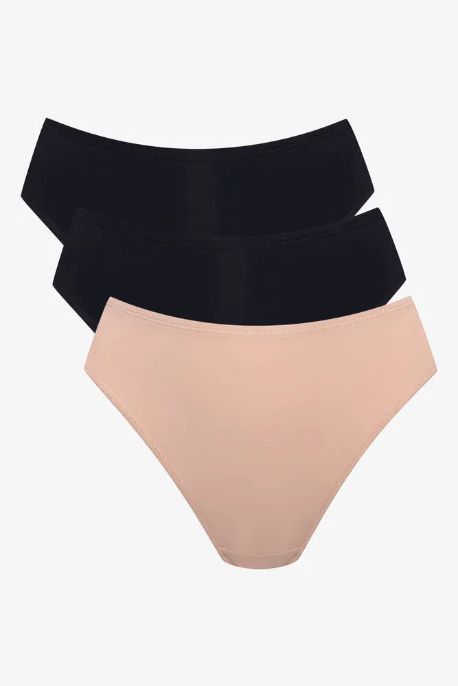 3 Pack Bikini Panties Black And Natural sold by Ackermas product image thumbnail 2