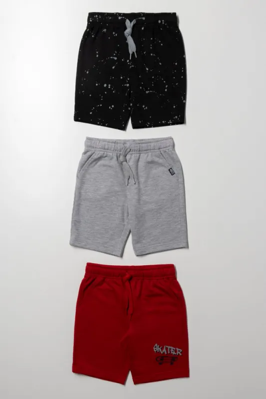 3 Pack Knit Shorts Black, Grey And Red sold by Ackermas