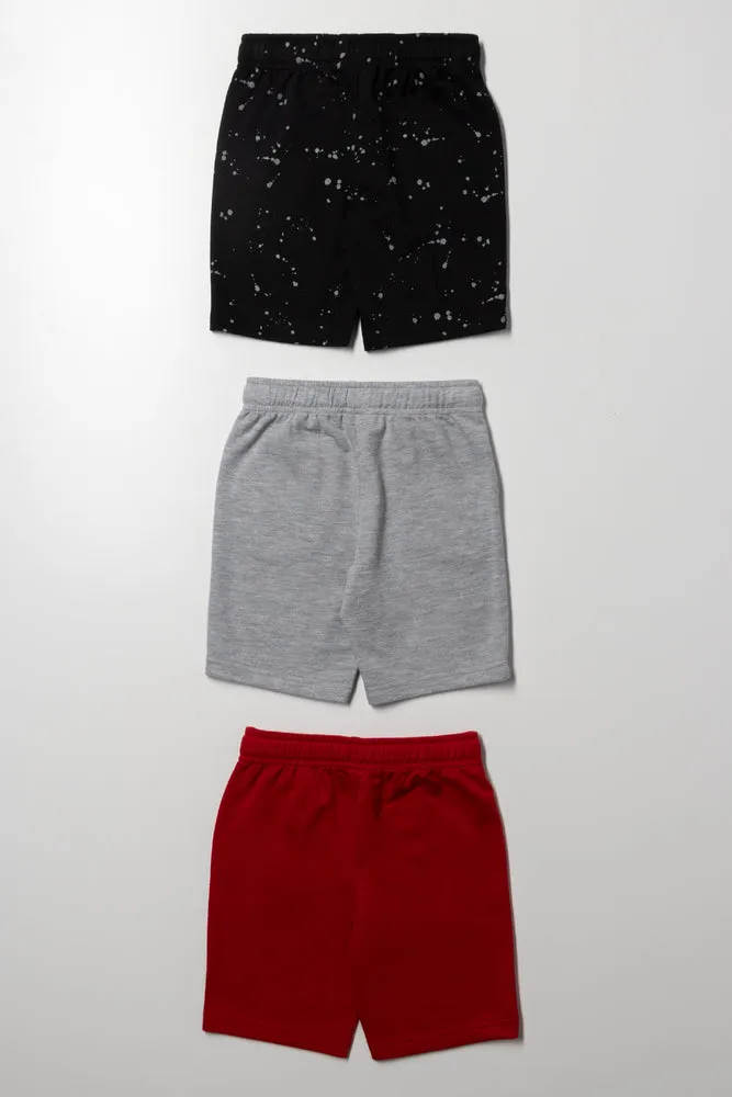 3 Pack Knit Shorts Black, Grey And Red sold by Ackermas product image thumbnail 3