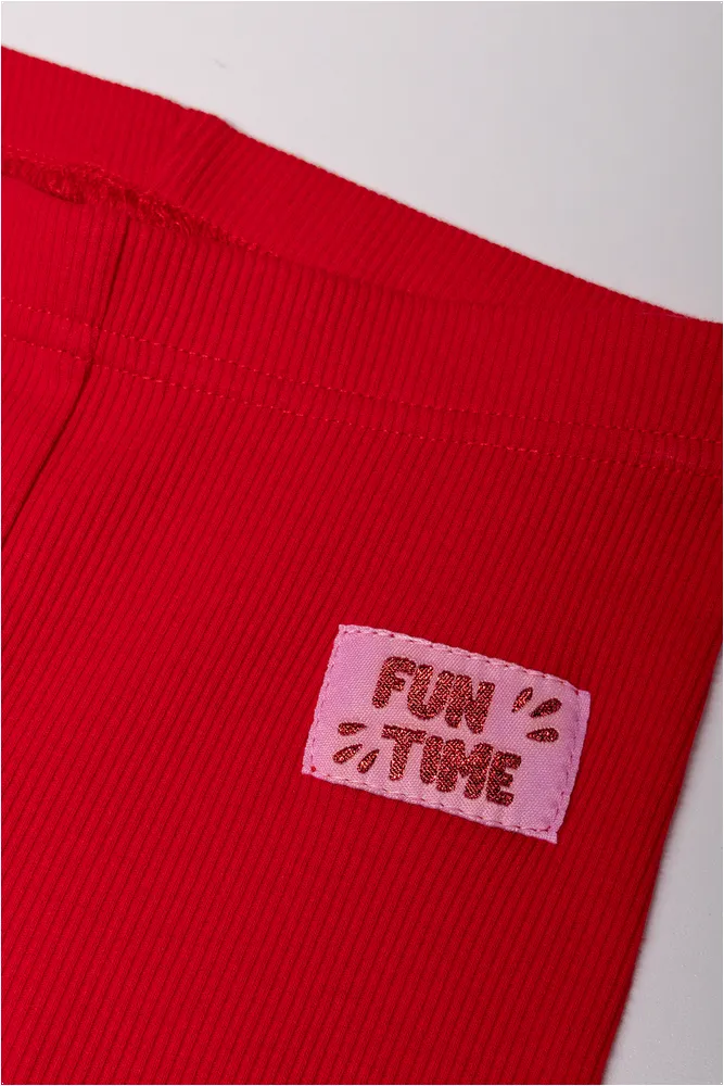 Rib Leggings Red sold by Ackermas product image thumbnail 2