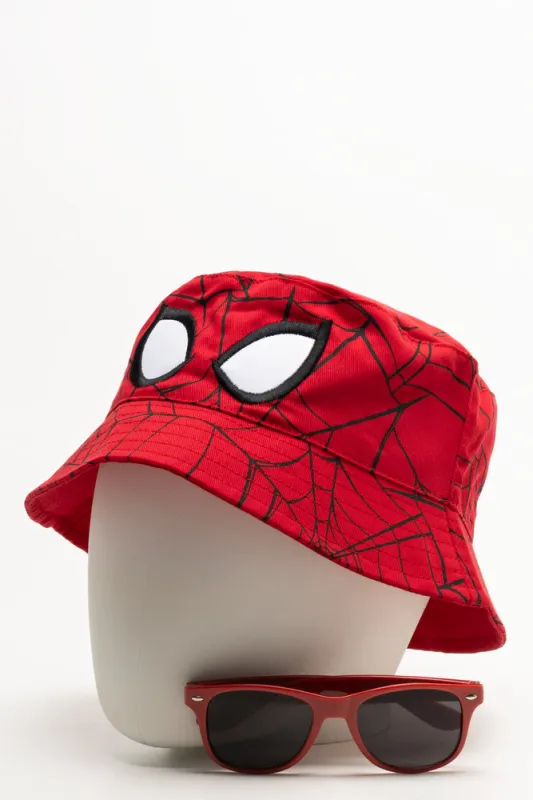 Spider-Man Bucket Hat And Sunglasses Red sold by Ackermas