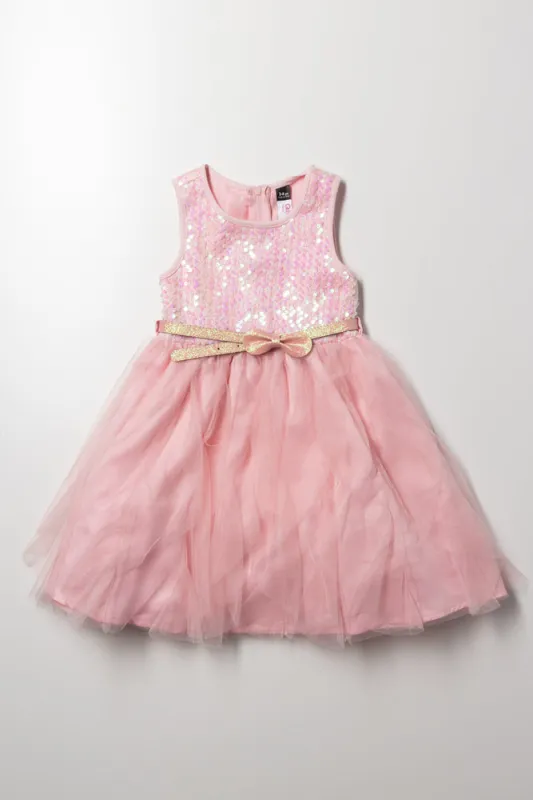 Sequence Mesh Dress Pink sold by Ackermas