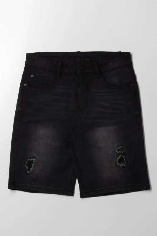 Denim Shorts Black sold by Ackermas