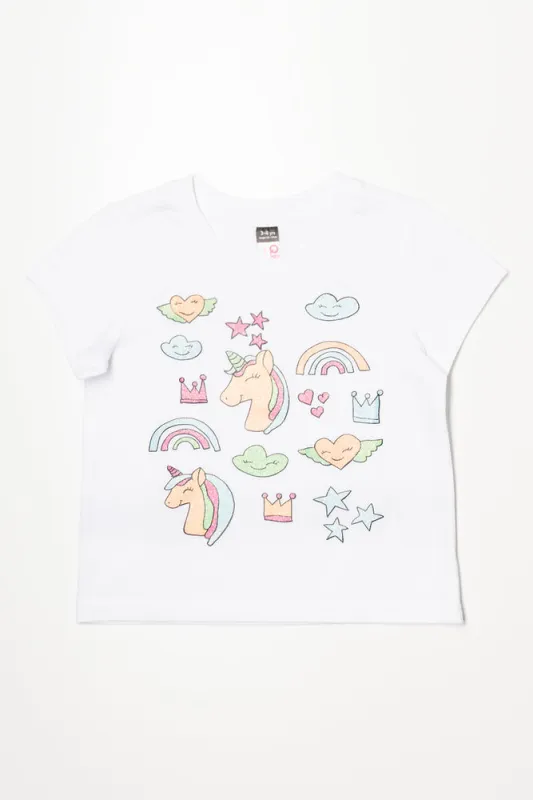 Spur Unicorn T-Shirt White sold by Ackermas