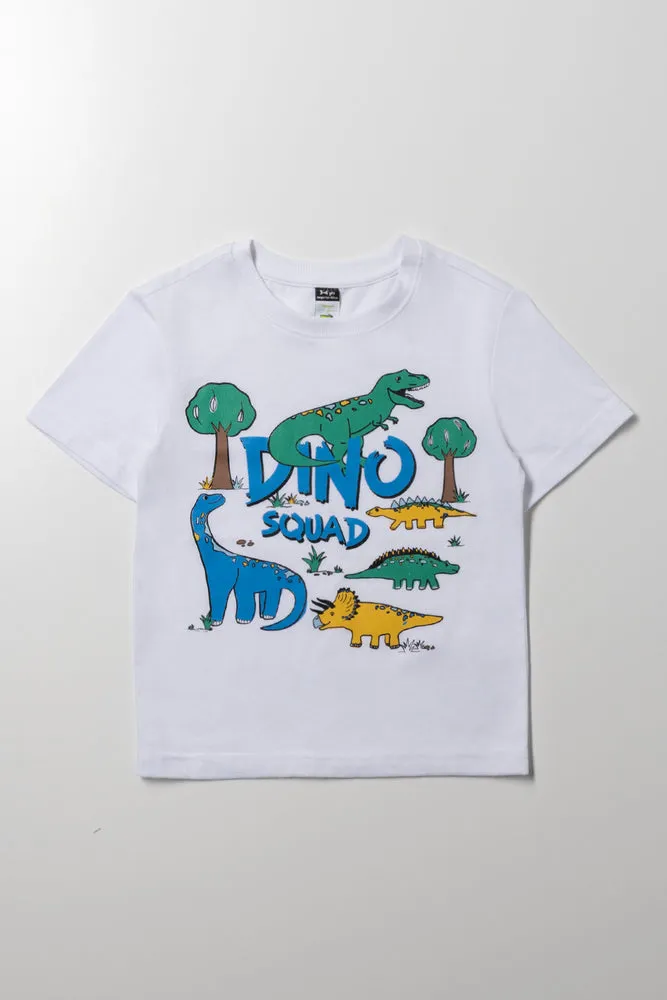 Spur Dino Short Sleeve T-Shirt White sold by Ackermas
