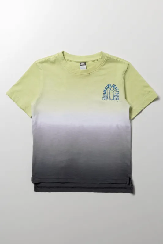 Tie Dye Short Sleeve T-Shirt Green sold by Ackermas