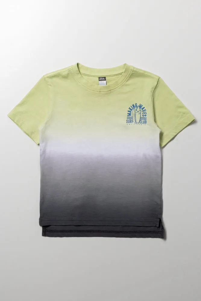 Tie Dye Short Sleeve T-Shirt Green sold by Ackermas