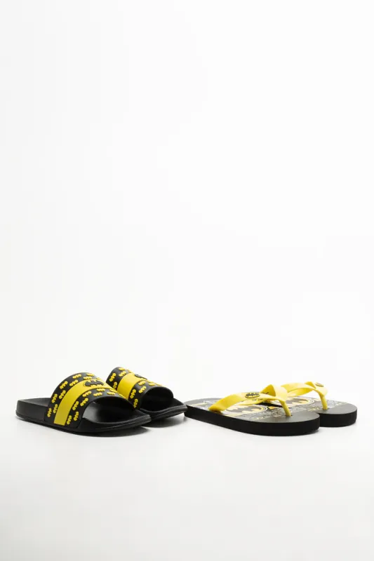 Batman 2 Pack Slides And Flip Flops Black sold by Ackermas