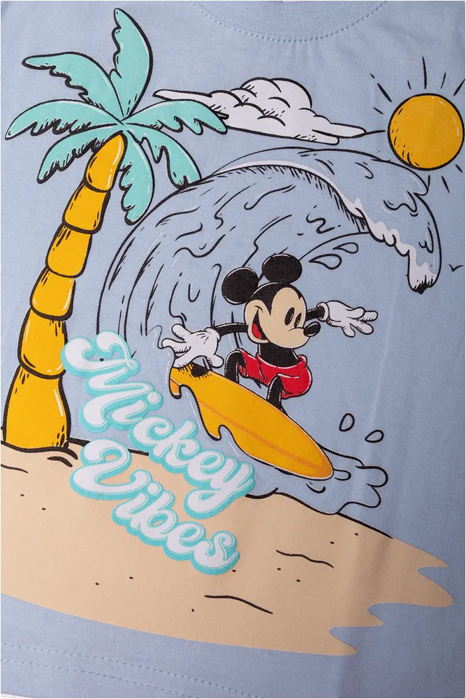 Mickey Mouse Short Sleeve T-Shirt Blue sold by Ackermas product image thumbnail 2