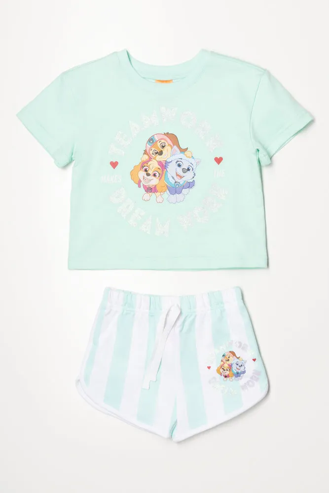 Paw Patrol Shorts Set Green sold by Ackermas