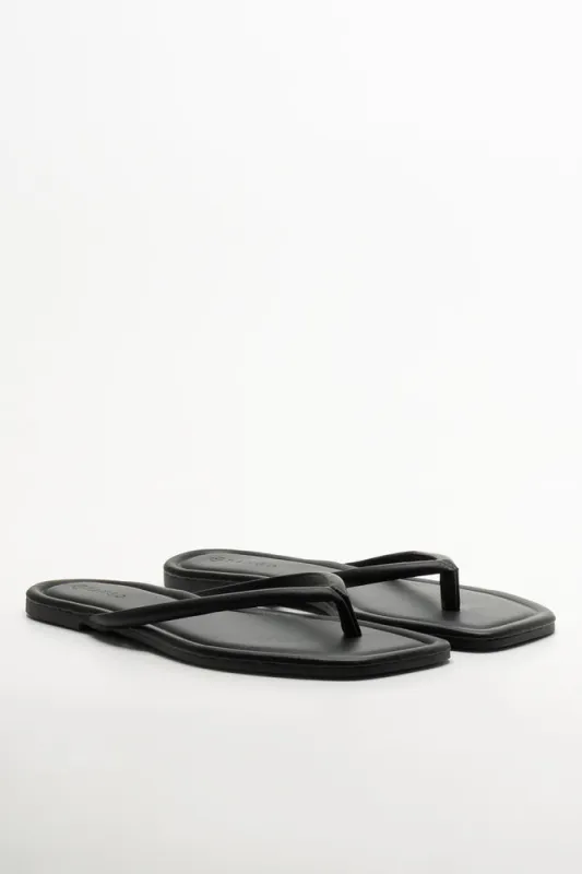 Thong Mule Sandal Black sold by Ackermas