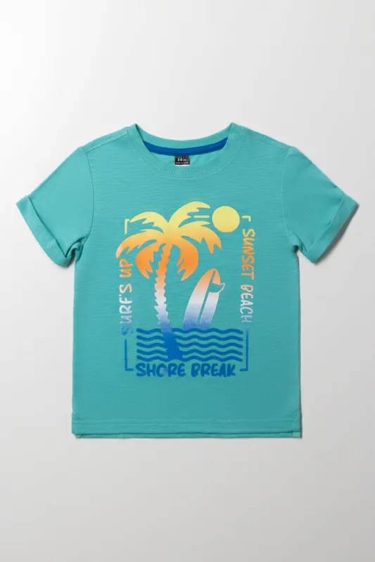 Tropical T-Shirt Blue sold by Ackermas