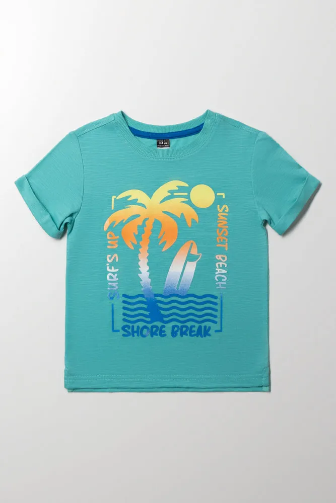 Tropical T-Shirt Blue sold by Ackermas