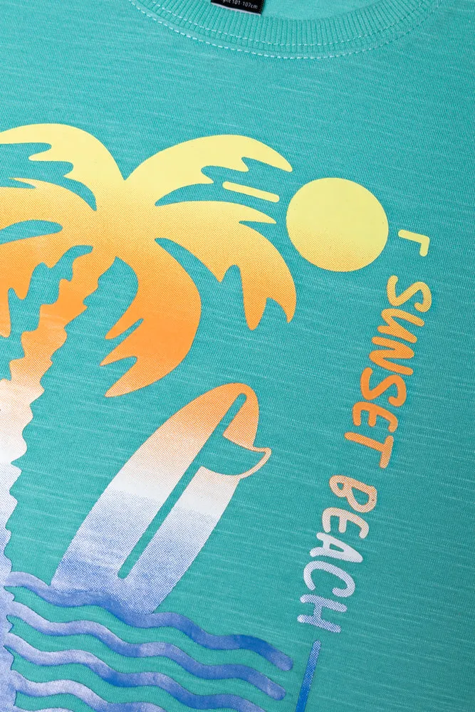 Tropical T-Shirt Blue sold by Ackermas product image thumbnail 2