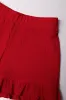 Strappy Peplum Textured Knit Set Red sold by Ackermas