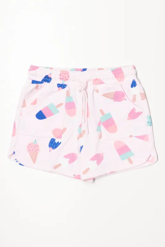 Ice Cream Fleece Shorts Pink sold by Ackermas