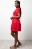 Tiered T-Shirt Dress Red sold by Ackermas