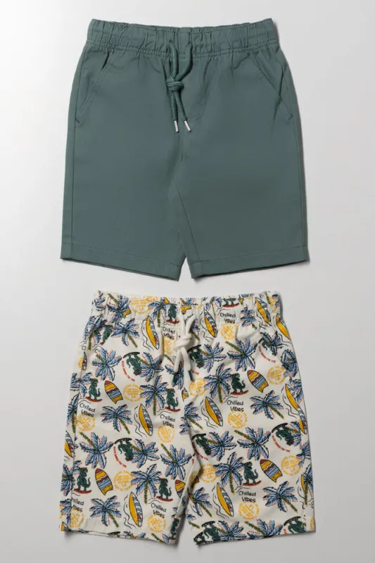 2 Pack Woven Shorts Green sold by Ackermas