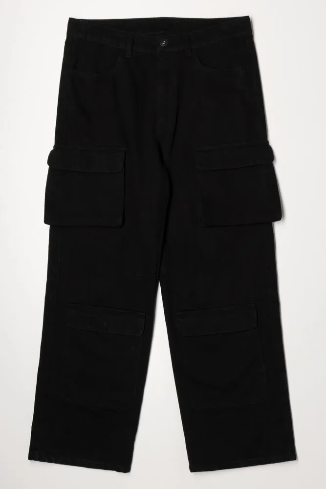 Cargo Denim Jeans Black sold by Ackermas