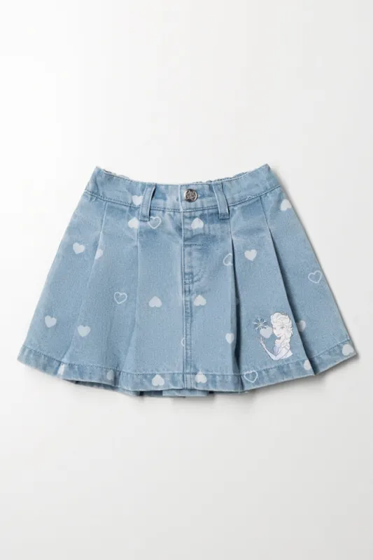 Frozen Denim Skirt Light Blue sold by Ackermas
