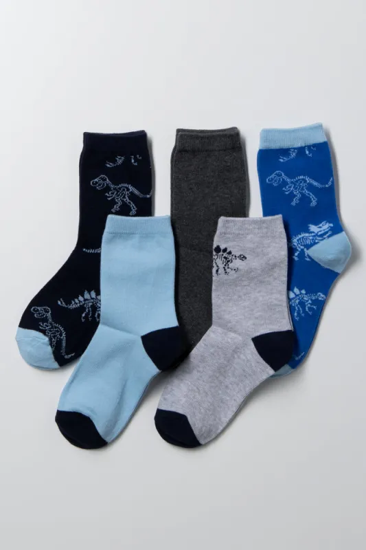 5 Pack Dinosaur Socks Multi sold by Ackermas