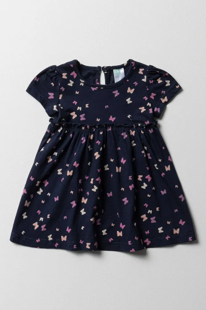 Butterfly Dress Navy sold by Ackermas