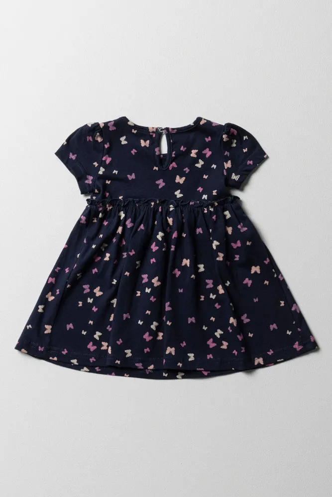 Butterfly Dress Navy sold by Ackermas product image thumbnail 3