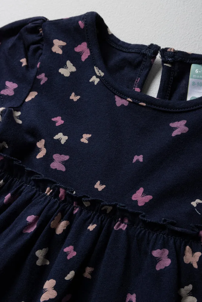 Butterfly Dress Navy sold by Ackermas product image thumbnail 2