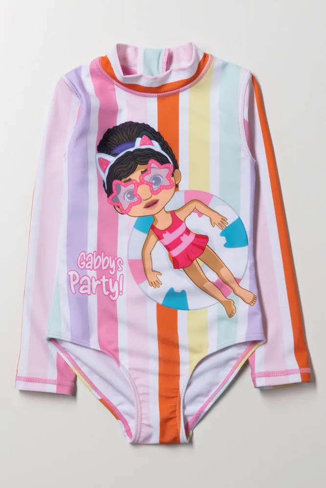 Gabby's Dollhouse Long Sleeve Swimsuit Multi sold by Ackermas