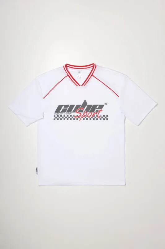 Short Sleeve Soccer T-Shirt White sold by Ackermas