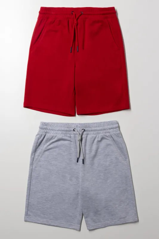2 Pack Knit Shorts Red And Grey sold by Ackermas