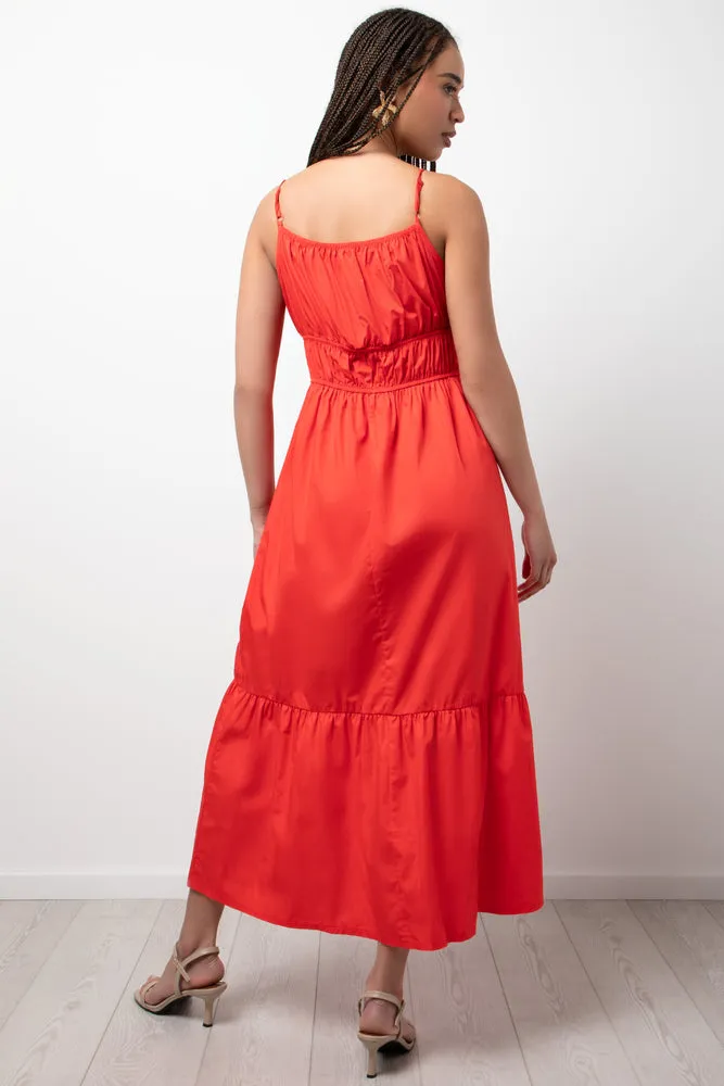 Tiered Maxi Dress Red sold by Ackermas product image thumbnail 3