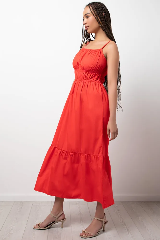 Tiered Maxi Dress Red sold by Ackermas product image thumbnail 2