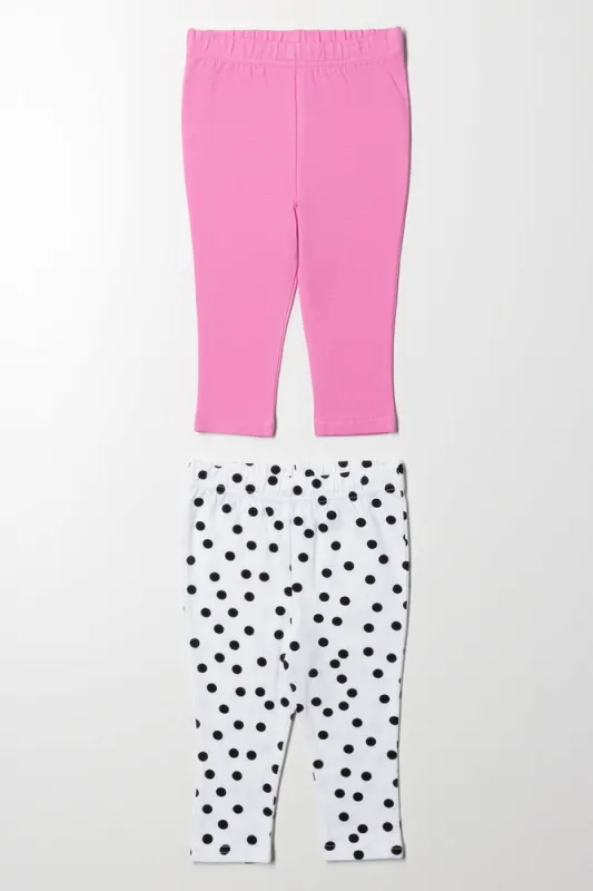 2 Pack Leggings Pink And White sold by Ackermas