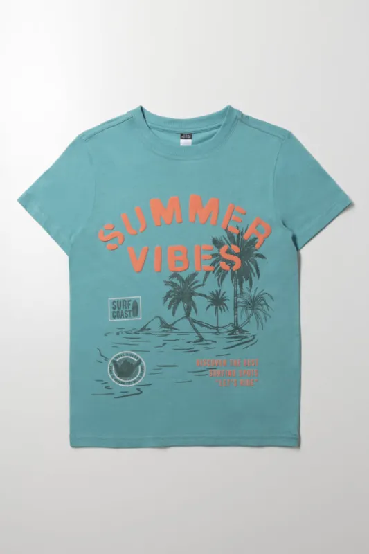 Summer Vibes T-Shirt Blue sold by Ackermas
